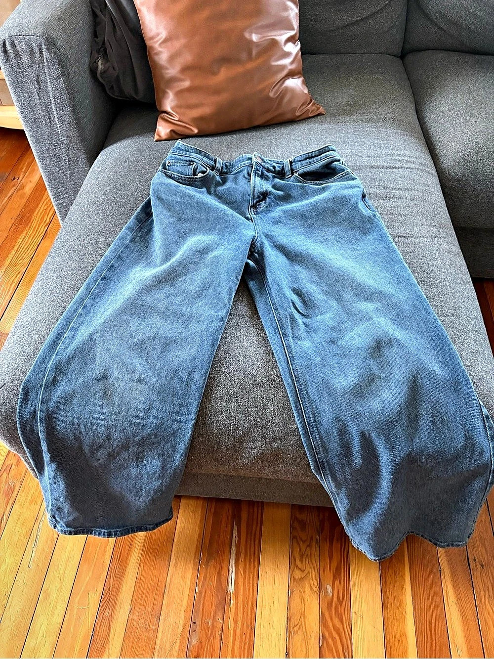R Jeans Wide Leg Jeans in Blue Waist 29 Petite